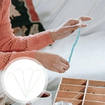 Homoyoyo 4-Piece Alloy Curved Flexible Beading Needles Set for Sewing Bead Jewelry Making Tools