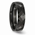 thumbnail image 4 of Ceramic Black 6mm Faceted Polished Band Size: 9; for Adults and Teens; for Women and Men, 4 of 6