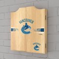 thumbnail image 5 of Vancouver Canucks Logo Dart Board Cabinet Set with 6 Steel Tip Darts, 5 of 7