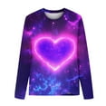 thumbnail image 4 of CLOISE Kids Shirts Boys Girls Youth Long Sleeve Crew Neck Tops Heart Outfits Fall Winter Clothes Multicolor 120, 4 of 5