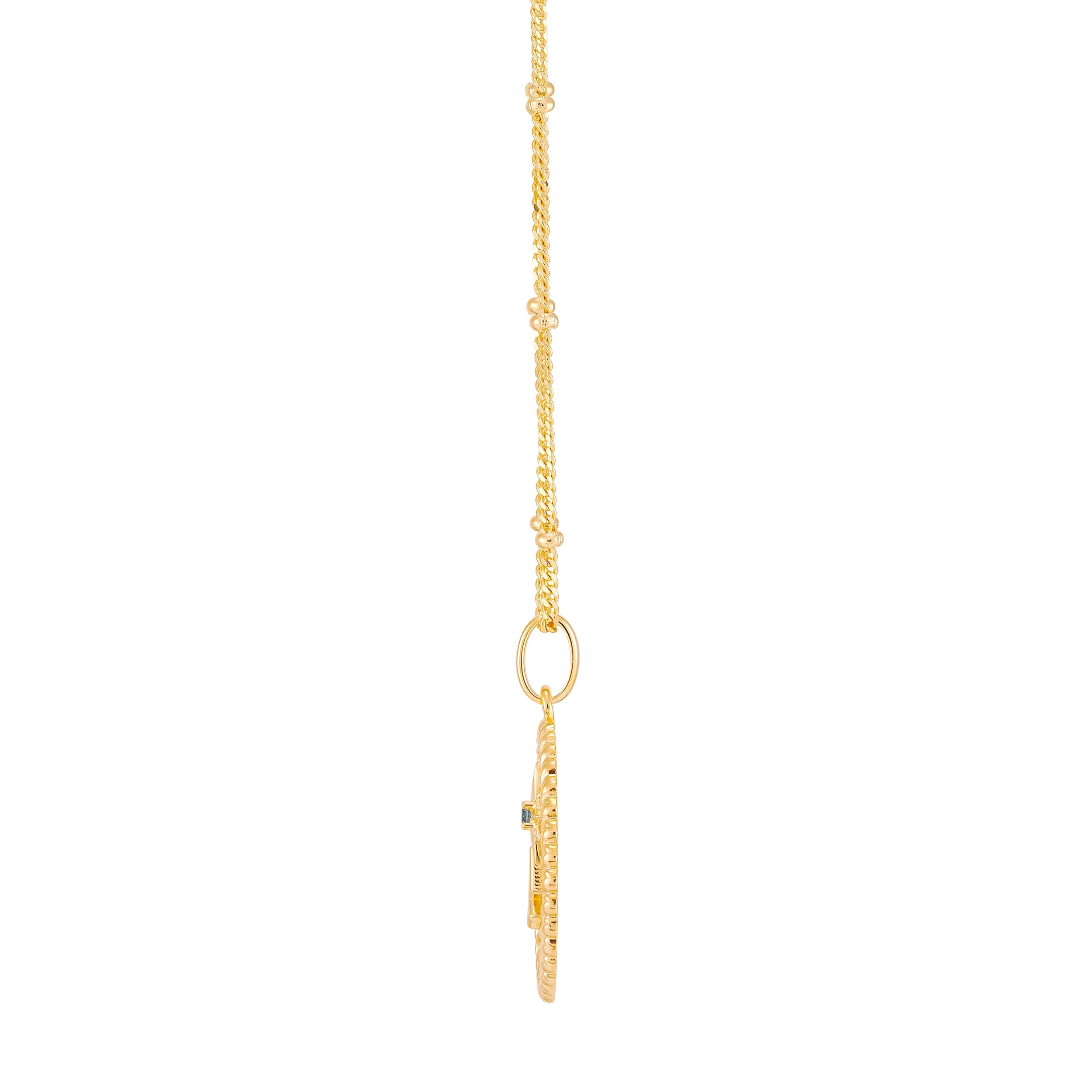 Brilliance Fine Jewelry Sagittarius Symbol Pendant in Sterling Silver and 14K Gold Plate,20"