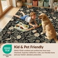 thumbnail image 4 of Design&I 9'x12' Washable Area Rug Giant Skid-Resistant Asian Chinoiserie Vintage Lattice Vine Trellis Border Peony Bird Flowing Dynamic for Great Room, Large Living, 4 of 7