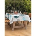 thumbnail image 3 of Outdoor Tablecloths with Umbrella Hole & Zipper, Jellyfish Coral Coastal 60 x102 Inch Rectangle Tablecloths, Nautical Summer Beach Ocean Sea Waterproof Table Cloth, Patio/Pool/Picnic Table Covers, 3 of 8