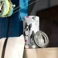 thumbnail image 3 of 20 Oz Pug and Love Heart Coffee Tumbler Double Wall Insulated Stainless Steel Water Bottle | Metal Reusable Thermoses Flask with Cup Cap | Leak & Sweat Proof with Anti-Dust Lid, 3 of 7