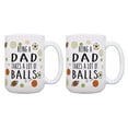 thumbnail image 1 of ThisWear Punny Dad Gift Set Being A Dad Humor Gifts Sports Themed 2 Pack 15oz Coffee Mugs, 1 of 4