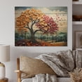 thumbnail image 2 of Designart "Seasonal Mosaic Maple Trees II" Floral Print on Natural Pine Wood, 2 of 5