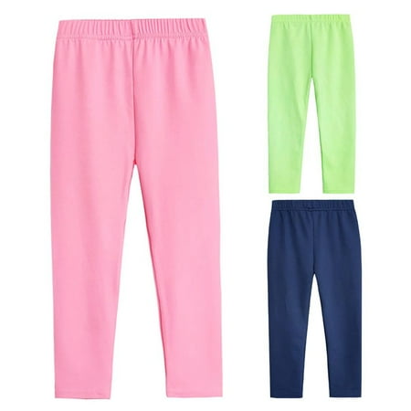 

Little Girls Tights Toddler Kids Stretch Leggings Ankle Length 1-11T