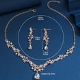 thumbnail image 2 of Sunyuer Wedding Jewelry Sets for Bride Bridesmaids, Rhinestone Leaf Vine Bridal Earrings and Necklace Set for Women Jewelry Gifts, 2 of 5