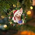 1pc Christmas Acrylic Double Side Christmas Wreath For Cats Decorations