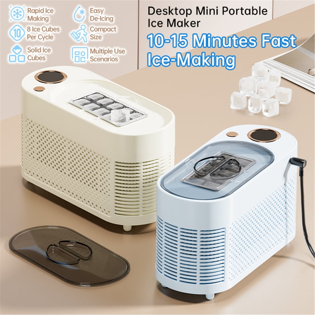 Sinyiin Fast Freezing 12V Portable Ice Maker with ABS Construction Ice Cubes Machine Great for Small Spaces and on the Go