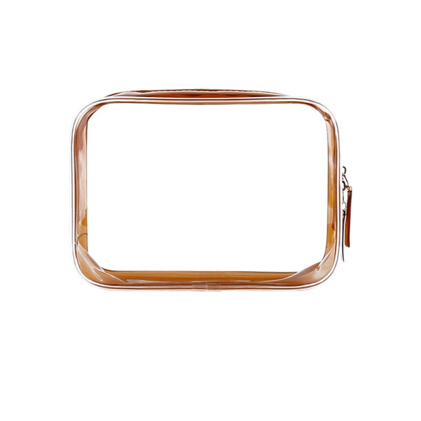 Advancent Bolsa de maquillaje transparente Bolsas organizadoras de contenedores para organización Almacenamiento y organización del hogar Café, L Advancent HA059885-06