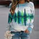 thumbnail image 2 of Camiseta de manga larga con cuello redondo para mujer a la moda, blusa holgada con estampado de otoño, sudadera Fridja FKASFK1789, 2 of 7