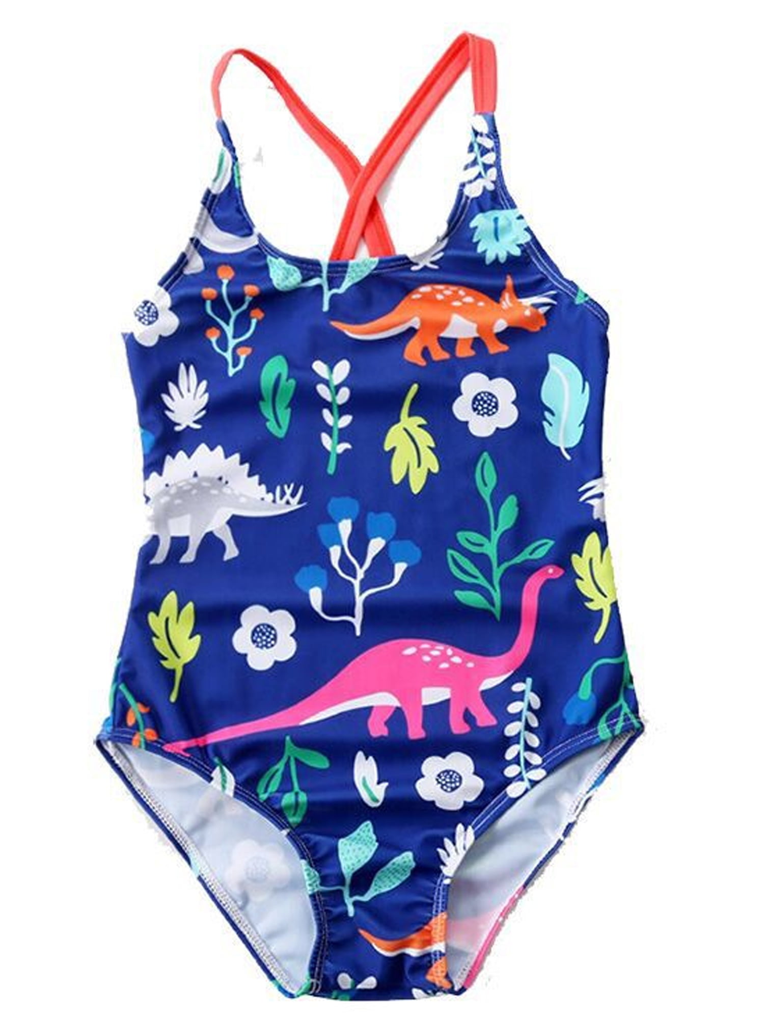 Lallc Girls Swimwear Bikini Kids Swimsuit Strappy Monokini Summer