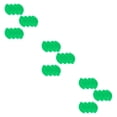 thumbnail image 1 of Cateissary 12x Bandeja de comida reutilizable verde con motivo de hoja hawaiana para eventos Bandeja de comida reutilizable estilo hawaiano verde Type1 NO1, 1 of 6