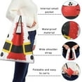 thumbnail image 5 of 5 Pack Foldable Shopping Bag,Red Christmas Santa Costume Pattern Reusable Grocery Bags with Pockets,Large Reusable Tote Bags with Handles Waterproof & Lightweight, 5 of 6