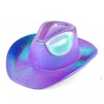 thumbnail image 3 of AJGRHE Men & Women Cowboy Hat Western Style Glitter Party Hats Purple One Size, 3 of 3