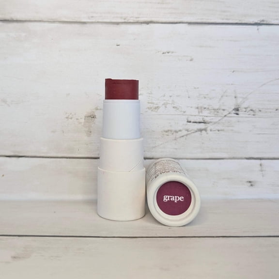 Lip & Cheek Balm. 2 in 1 Natural Bloom Lipstick for Vibrant Color. Grape.