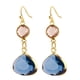 thumbnail image 5 of 1 par de pendientes para mujer hechos a mano con forma de gota de agua y cristales de imitación azul y rosa, regalo de joyería., 5 of 8
