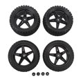 thumbnail image 2 of RC Off Road Tires, RC Car Tires High Cushioning 5 Star Rims  for Axial 1/10 Remote Control Car, 2 of 7