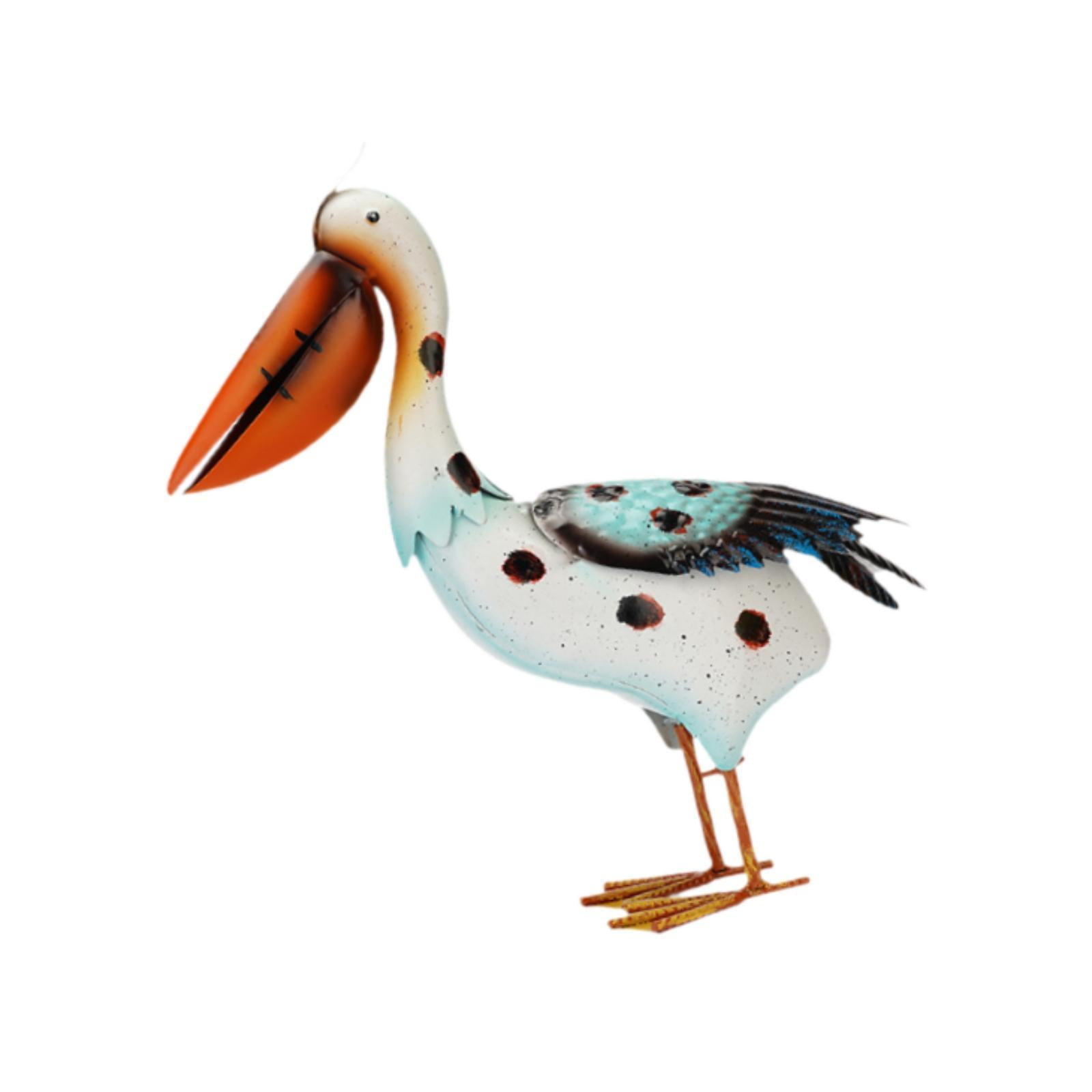 simhoa Pelican Statue Animal Figurine Large Standing Figure Landscape Garden Sculpture Outdoor Decoration for Balcony Lawn Yard Pond