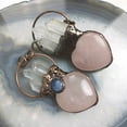 thumbnail image 2 of Natural Rose Quartz Crystal Heart Carved Pendant Clear Quartz Point Healing, 2 of 7