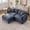 Blue, variant on Modular Sectional Sofa with Movable Ottoman, 75" 3-Seat Modern Couches for Living Room, Comfy L Shaped Couch Set with Deep Seat for Office and Apartment, Black Chenille Fabric