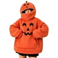 thumbnail image 3 of CONZONE Halloween Womens Pumpkin Hoodies Graphic Zipper Oversized Hooded Sweatshirt for Women Spooky Season Fall Winter Pullover Tops, 3 of 6