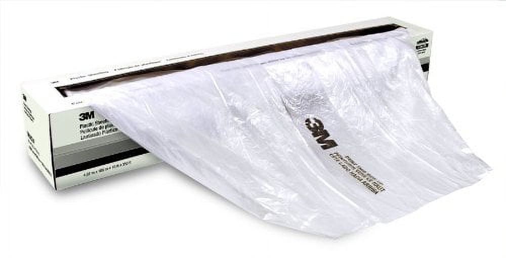 3M 06724 Plastic Sheeting, 16 ft W x 400 ft L, HDPE, Translucent
