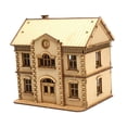 thumbnail image 4 of Kit de maqueta de edificio europeo a escala 1/72, accesorios decorativos, fácil montaje, colección, versátil, modelo de arquitectura, casa de madera, 4 of 8