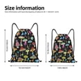 thumbnail image 7 of Ratiio Bright Mushrooms Print Drawstring Backpack Bag Sport Gym Sackpack Heavy Duty String Backpack for Men Women, 7 of 7