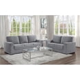 thumbnail image 2 of Pemberly Row 18.5" Traditional Chenille Fabric Sofa with Nail Head in Dark Gray, 2 of 7