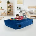 thumbnail image 4 of Costway 48" x 36" Crash Pad Sensory Mat with Foam Blocks and Washable Velvet Cover Blue, 4 of 10