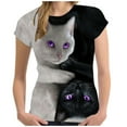 thumbnail image 1 of CEHVOM T-Shirt Décontracté Mode Femme Imprimé 3D Manches Courtes Été, 1 of 5