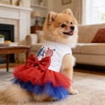 thumbnail image 4 of Kbndieu 4th of July Ruffle Dog Dress, Patriotic Dog Clothes for Small Dogs Girl, Pet Outfit, L, 4 of 6