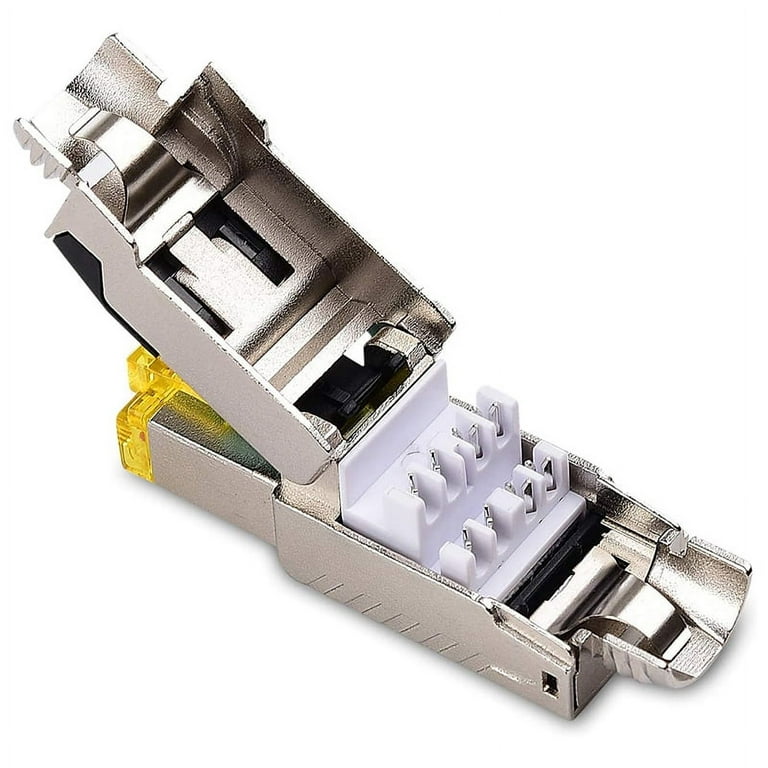 6-Pack Tool Free Shielded RJ45 8, Cat8 Field Termination Plug, Cat8  Connector, Cat8 Plug 