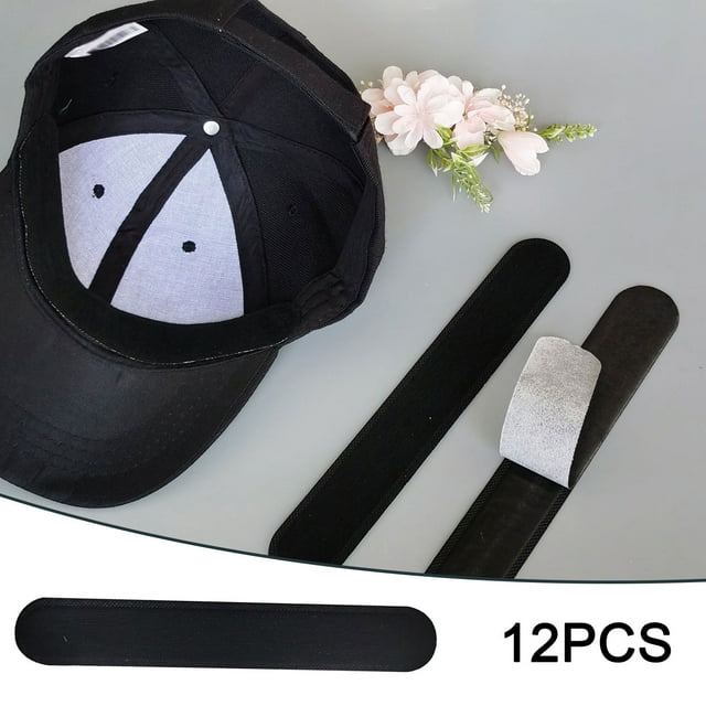 Travel 12Pcs Hat Reducer Sweat Liner Tape Hard Liners Cap Size Sweatband for Men Fill Inserts Compatible with Various Hats