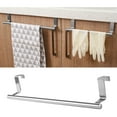 thumbnail image 6 of Stainless Steel Door Hanging Towel Rack Bathroom Kitchen, 6 of 10