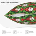 thumbnail image 5 of Haiem Santa Claus And Gnomes Print Velvet Soft Solid Decorative Square Throw Pillow Covers Set with Elegant Piping Christmas Cushion Case for Sofa Bedroom Car-16"x16", 5 of 8