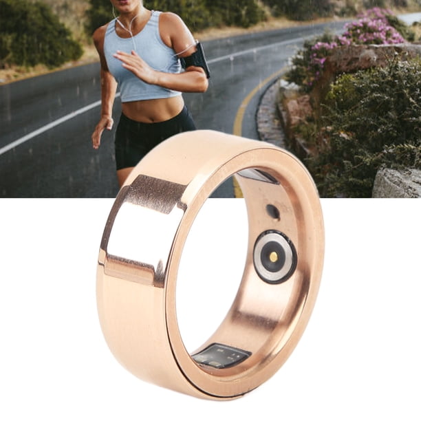 Anillo Inteligente de Oro Rosa, Monitor de Sueño Resistente Al Agua, Rastreador de Salud, Anillo de Fitness Inteligente de Cerámica de Aluminio con temperatura, Paso, PARA