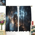 thumbnail image 3 of Nebula Galaxy Curtains Outer Space Planet Night Starry Sky Universe Fantasy Curtain with Rod Pocket for Bedroom Apartment Home Decor Drapes Window Treatments 2 Panels Set 84x84in, 3 of 6