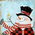 thumbnail image 2 of Tava Studios 26x26 Black Ornate Wood Framed with Double Matting Museum Art Print Titled - Dapper Snowman II, 2 of 4