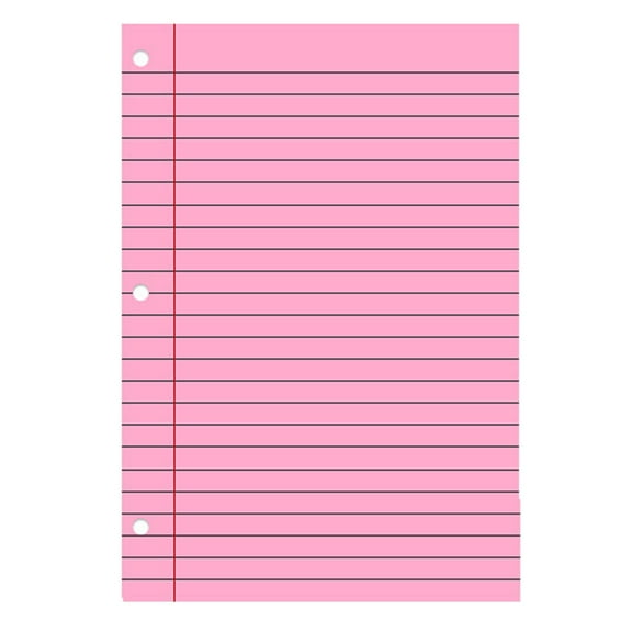 GBAYXJ 200 Sheets Colored Loose Leaf Paper 8 x 11 Inches College Ruled 3 Hole Punched Notebook Filler Paper For 3 Ring Binders Aesthetic Colors For Sch ool
