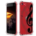 thumbnail image 1 of Music Note Clear Case for iPhone 7/8/SE,Aesthetic Art Design Case for Men Women,Unique Soft Transparent TPU Bumper Case Cover, 1 of 5