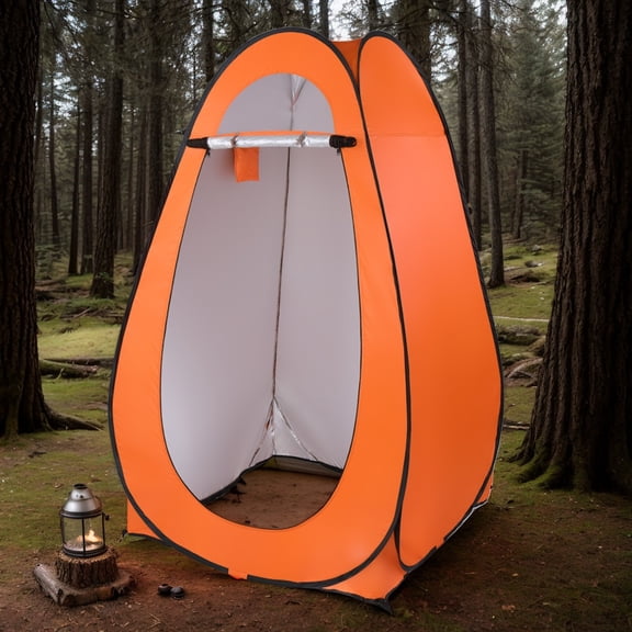 1-2 Person Portable Pop Up Toilet Shower Tent Changing Room Dressing Tent Camping Shelter Orange