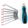 thumbnail image 4 of Juego de destornildores profesionales de 9 piezas, ienta de reparación con estuche de almacenamiento, dispositivo de reparación de brocas, Baoblaze destornillador, 4 of 7