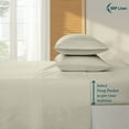 thumbnail image 5 of 400 Thread Count 4 Piece Quality Sheet Set Deep Pocket 24 Inch 100% Egyptian Cotton Color Beige Print SizeOlympic Queen, 5 of 7