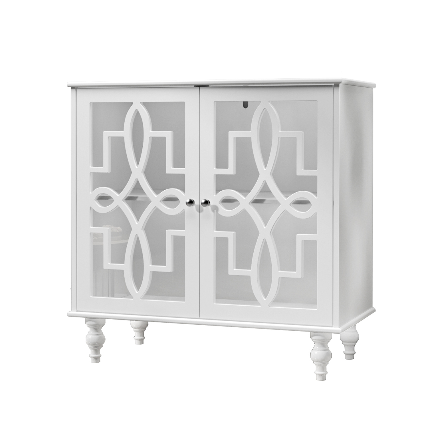 DiDuGo Accent Storage with Glass Door and Adjustable Shelf for