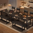 thumbnail image 3 of Kojooin Dining Table Set for 4, 4-Piece Kitchen Table and Chairs with Upholstered Bench for Apartment Dining, 3 of 7