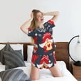 thumbnail image 5 of Sikiie Cute Christmas Gnomes (2) Womens Pajama Sets Short Sleeve Top With Pants Sleepwear 2 Piece Lounge SetLarge, 5 of 6