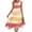 Orange, variant on Itsame Women Summer Dress Pocket Round Neck Thin Dress Blue Size S